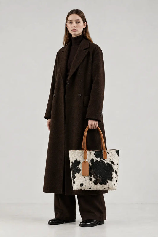 Genuine Leather Western Handbag | Hair On Cowhide Tote Bag