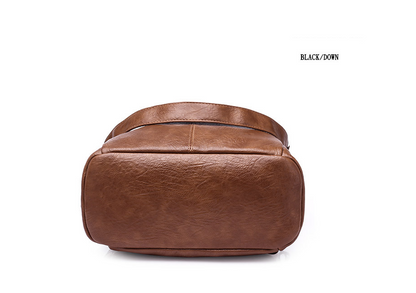 Women’s PU Leather Backpack - Stylish Dual Shoulder Bag