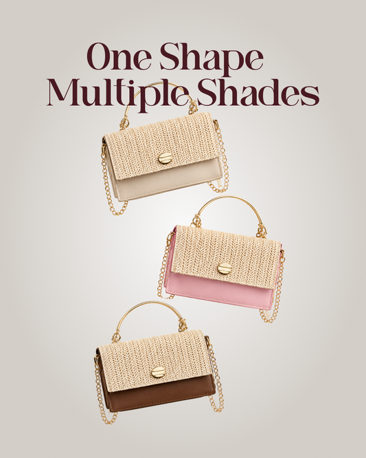 Women’s PU Leather Top Handle Bag – Braided Fashion Handbag