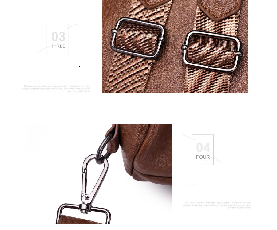 Women’s PU Leather Backpack - Stylish Dual Shoulder Bag